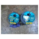 Qty of 2 garden hoses. 150 feet in total. As shown. CASH ON SITE ONLY. PICKUP IS MONDAY MAY 4TH FROM 11 AM TO 4 PM. REGARDLESS WHAT THE SCHEDULE STATES.