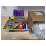 Plastic hose with box of chemicals. As shown. CASH ON SITE ONLY. PICKUP IS MONDAY MAY 4TH FROM 11 AM TO 4 PM. REGARDLESS WHAT THE SCHEDULE STATES.