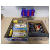 2 flats of exacto blades & heat shrink tube. As shown. CASH ON SITE ONLY. PICKUP IS MONDAY MAY 4TH FROM 11 AM TO 4 PM. REGARDLESS WHAT THE SCHEDULE STATES.