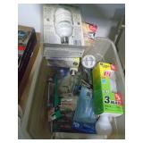 Empty bin with misc bulbs. As shown. CASH ON SITE ONLY. PICKUP IS MONDAY MAY 4TH FROM 11 AM TO 4 PM. REGARDLESS WHAT THE SCHEDULE STATES.