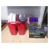 Mop buckets, sprinklers & drawer pad. As shown. CASH ON SITE ONLY. PICKUP IS MONDAY MAY 4TH FROM 11 AM TO 4 PM. REGARDLESS WHAT THE SCHEDULE STATES.