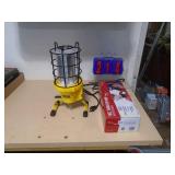 Work light & electrical fuel transfer pump. As shown. CASH ON SITE ONLY. PICKUP IS MONDAY MAY 4TH FROM 11 AM TO 4 PM. REGARDLESS WHAT THE SCHEDULE STATES.