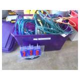 Bin full of cords. As shown. CASH ON SITE ONLY. PICKUP IS MONDAY MAY 4TH FROM 11 AM TO 4 PM. REGARDLESS WHAT THE SCHEDULE STATES.