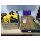 Organizer with hardware & oil. As shown. CASH ON SITE ONLY. PICKUP IS MONDAY MAY 4TH FROM 11 AM TO 4 PM. REGARDLESS WHAT THE SCHEDULE STATES.
