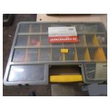 Organizer with hardware & oil. As shown. CASH ON SITE ONLY. PICKUP IS MONDAY MAY 4TH FROM 11 AM TO 4 PM. REGARDLESS WHAT THE SCHEDULE STATES.