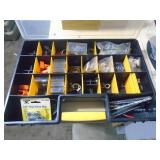Organizer with hardware & oil. As shown. CASH ON SITE ONLY. PICKUP IS MONDAY MAY 4TH FROM 11 AM TO 4 PM. REGARDLESS WHAT THE SCHEDULE STATES.