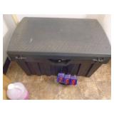 Plastic storage box with contents. 37 x 21x 21. As shown. CASH ON SITE ONLY. PICKUP IS MONDAY MAY 4TH FROM 11 AM TO 4 PM. REGARDLESS WHAT THE SCHEDULE STATES.