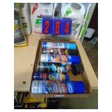 Auto chemicals. As shown. CASH ON SITE ONLY. PICKUP IS MONDAY MAY 4TH FROM 11 AM TO 4 PM. REGARDLESS WHAT THE SCHEDULE STATES.