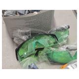 Lot of (13) Safety Glasses (yellow (x8) clear (x2) and green (x3))