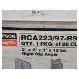 Lot of (1 Bucket / ~90) Simpson Strong Tie 12-GA Rigid Angle Clips RCA223/97-R90 2" x 2" x 3"