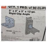 Lot of (1 Bucket / ~90) Simpson Strong Tie 12-GA Rigid Angle Clips RCA223/97-R90 2" x 2" x 3"
