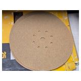 Lot of (59) Drywall Sanding Discs - Norton P180-grit Hook & Loop (x11), Norton P220-grit Hook & Loop (x18), DeWalt P120 Hook & Loop (x6), DeWalt 9" 120-grit Mesh (x24)