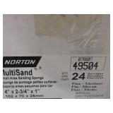 Lot of (41) Norton MultiSand Fine/Medium-Grit Small Area Sanding Sponge 4"x2-3/4"x1"