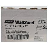 Lot of (1 Box) Norton WallSand Fine-Grit Single Angle Sanding Sponge 24-count ( 24 total items ) 4-7/8"x2-7/8"x1" (in original packaging)