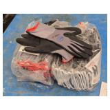 Lot of (24 Pairs) Global Gloves Lightweight Nylon Lycra Seamless-Knit Nitrile Polyurethane Coated Gloves