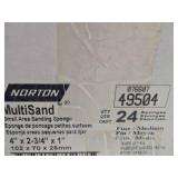 Lot of (1 Box) Norton MultiSand Fine/Medium-Grit Small Area Sanding Sponge 24-count ( 24 total items ) 4"x2-3/4"x1"