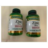 2x 400ct Nature Bounty Zinc-50mg-exp. 7/28