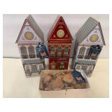 3x 12oz Winter Festive Houses-w/Speculoos House Cookies