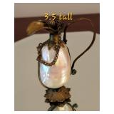 Antique Victorian Mother of Pearl Palais Royal Perfume Bottle Scent Flask