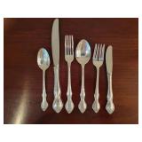 Alvin Sterling Silver Flatware Service for 12 ~ Pirouette, 2519g