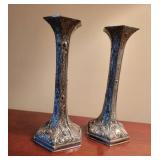 Antique Barbour Silver Co. Repousse Candlesticks