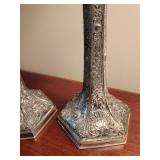 Antique Barbour Silver Co. Repousse Candlesticks