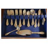 Wallace Sterling Silver Flatware Service for 20 ~ Rose Ppoint, 4341g