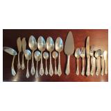 Wallace Sterling Silver Flatware Service for 20 ~ Rose Ppoint, 4341g