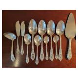 Wallace Sterling Silver Flatware Service for 20 ~ Rose Ppoint, 4341g