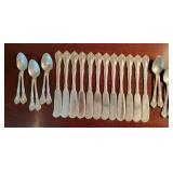 Alvin Sterling Silver Spreader and Demitasse Spoon Service  ~ Chateau Rose, 417g