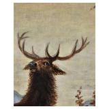Original Framed Oil of Majestic Stag