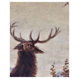 Original Framed Oil of Majestic Stag