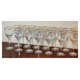 Gorham Gold Rim Wine Crystal Service for 13 ~ 9"