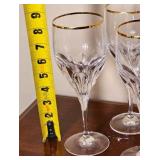 Gorham Gold Rim Wine Crystal Service for 13 ~ 9"