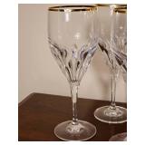 Gorham Gold Rim Wine Crystal Service for 13 ~ 9"