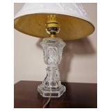 Romantic Pressed Glass Boudoir Table Lamp