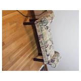 Grape Vine Upholstery Rolled Arm Entry Bench