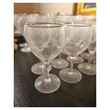 Olympia Platinum Brimmed Stemware Glasses