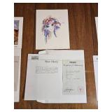 Singed Serio lithograph Amethysta ? Stan Merry