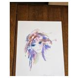 Singed Serio lithograph Amethysta ? Stan Merry