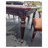 Stunning Century Furniture American Empire Dining Table Set (6 Chairs, 2 Leaves, Pads)
