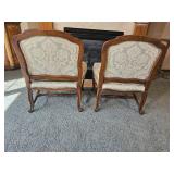 Stunning County French Bergere Chairs with Damask Upholstery