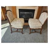 Stunning County French Bergere Chairs with Damask Upholstery