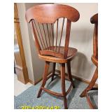 Colonial Spindle Back Counter Stools Pair