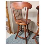 Colonial Spindle Back Counter Stools Pair