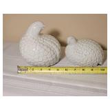 Contemporary Porcelain Quail Figures