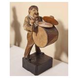 Antique Carved Italian Bank  Characters ( Drummer & Clarinet)