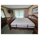 Louis XV French Sleigh Bed from Hickory White Furniture