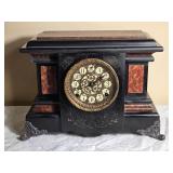 Stunning Antique E.N. Welch Mantle Clock - Black