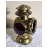 Brilliant Vintage Brass Fire Engine Oil Lamp Light - Solar
